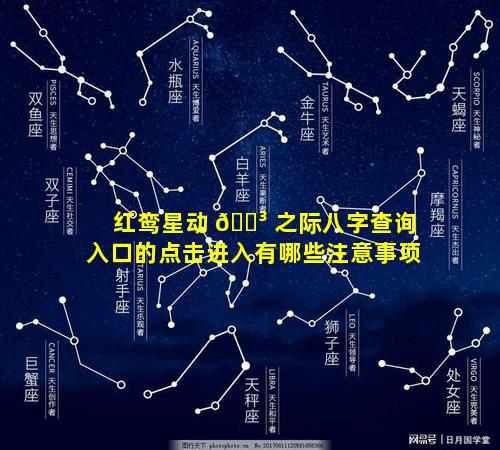 红鸾星动 🐳 之际八字查询入口的点击进入有哪些注意事项